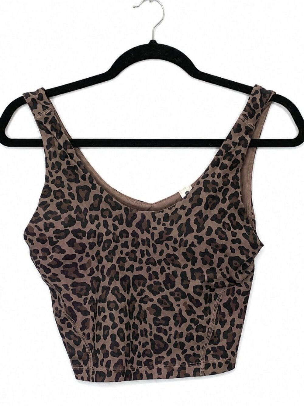 Velocity Leopard Animal Print Longline Sports Bra Crop Tank Athletic Small